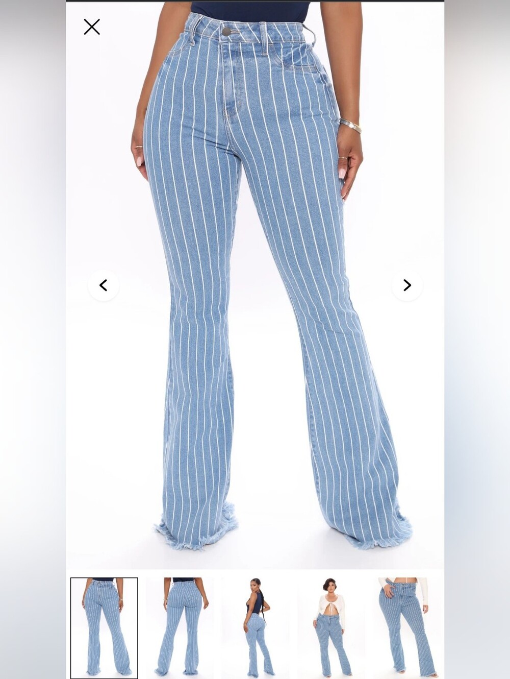 NWT!! Fashion Nova Striped Jeans